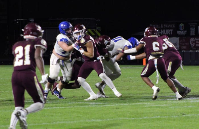 Niceville defense tackles Riley Trujillo